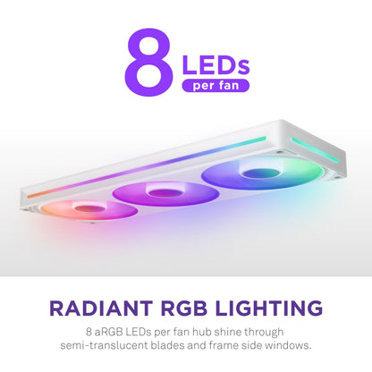 NZXT F360 RGB Core 360mm Liquid Cooler - White