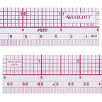 Westcott B-65 12-Inch/30cm Beveled Ruler - Clear
