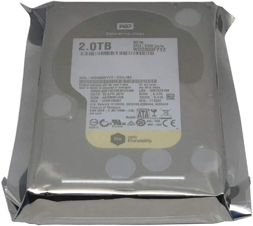 Western Digital WD2000FYYZ/CR-OEM RE 2TB Enterprise HDD (Renewed)