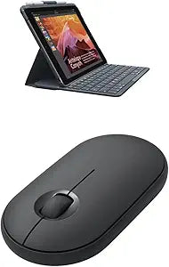 Logitech Slim Folio iPad Keyboard + Pebble i345 Mouse