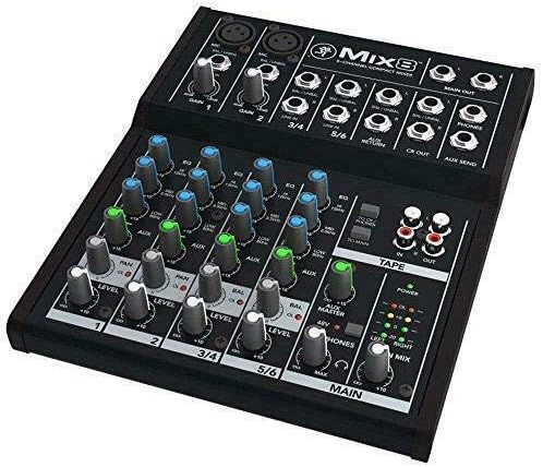 Mackie MIX8+XLR(2) 8-Channel Mixer with XLR Cables Bundle