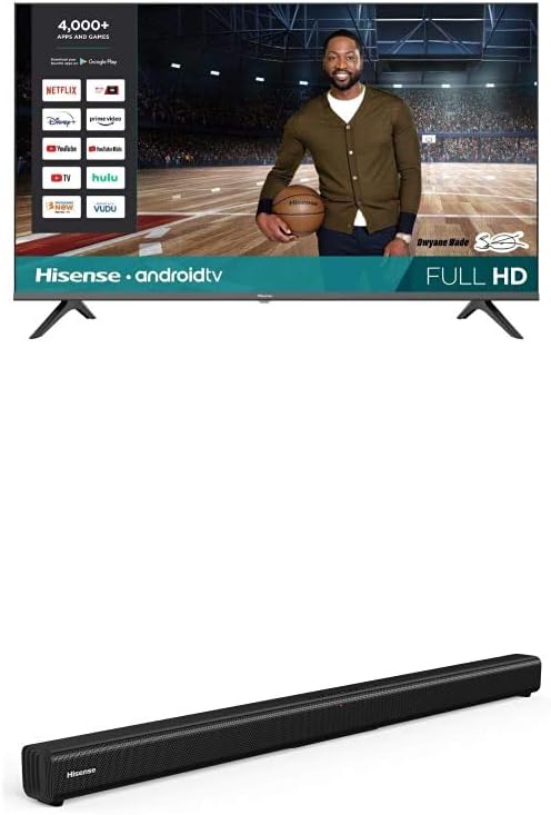 Hisense HS205 43" FHD Android Smart TV & Soundbar Combo