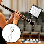 BOXOB Clarinet Flip Folder Set with Spare Sheet Music Sleeves