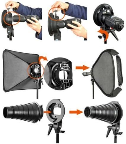 Neewer 90089494 S-Type Bracket & 75" Light Stand Kit