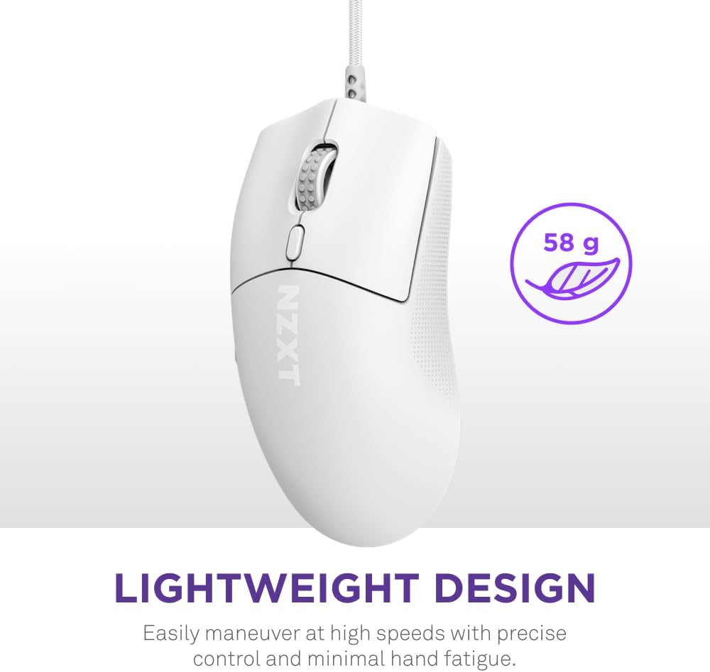 NZXT MS-001NW-04 Lift 2 Ergo Lightweight Gaming Mouse