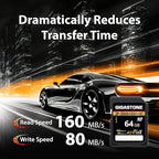 Gigastone 64GB Full-Size SD Card with USB-C Reader