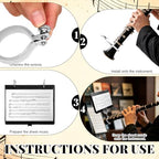 BOXOB Clarinet Flip Folder Set with Spare Sheet Music Sleeves
