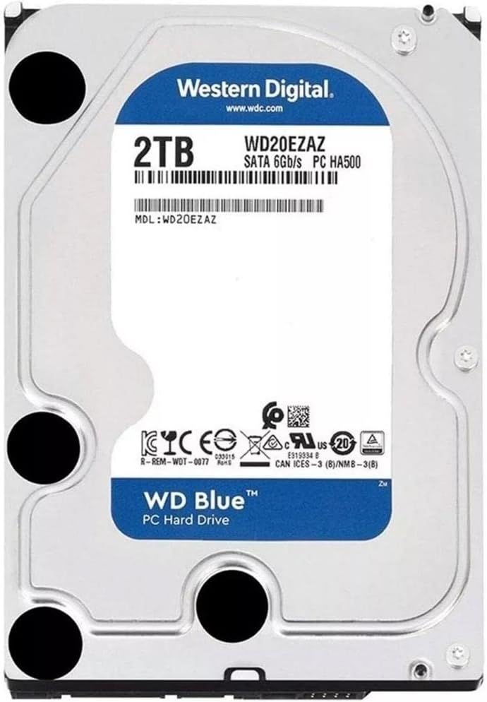Western Digital WD20EZAZ 2TB Blue HDD - 5400 RPM, SATA