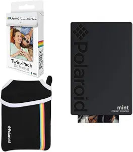 Polaroid AMZPOLMP02K1B Mint Pocket Printer - Black Bundle