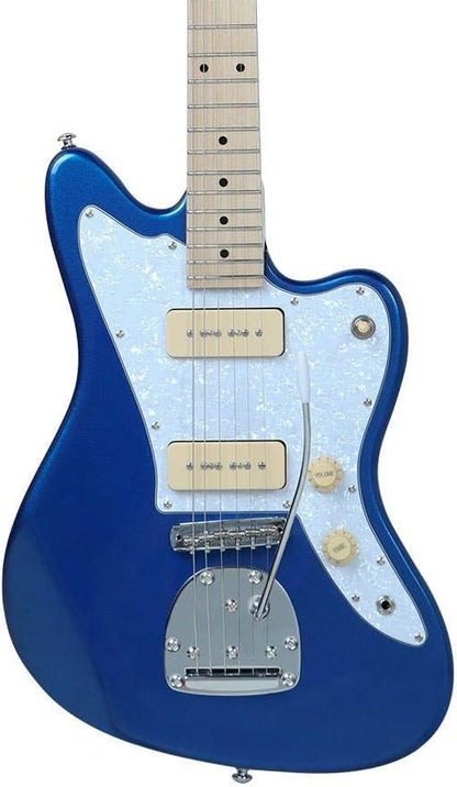 Monoprice 610887 Indo Series OS40 DLX Plus Electric Guitar - Blue
