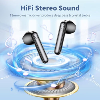 Jrwaro Wireless Earbuds Bluetooth 5.4 IPX7 Waterproof Ear Buds