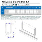 Elite Screens ZCU5 Universal Ceiling Trim Kit