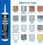 GE 2814816 Supreme Silicone Caulk - Waterproof Window & Door Sealant