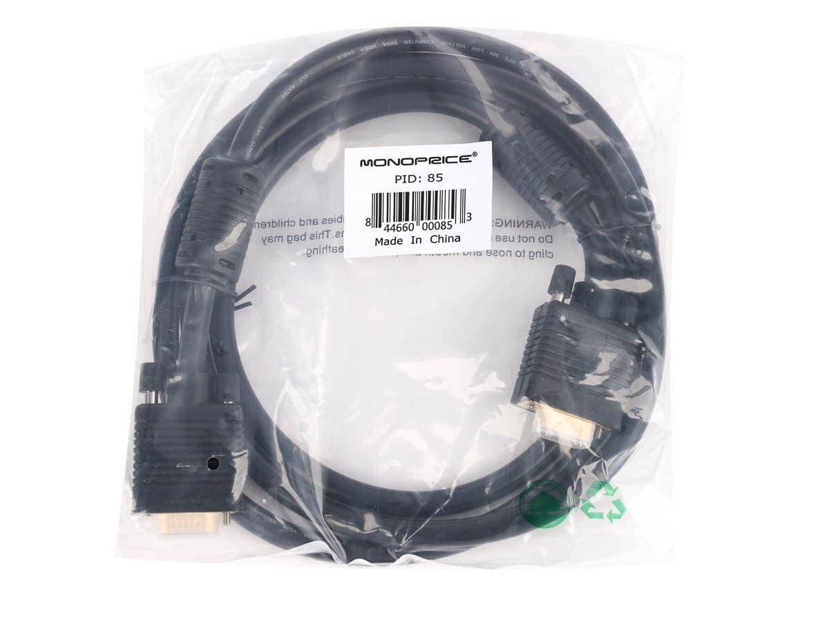 Monoprice 100085 6ft SVGA Monitor Cable Gold Plated