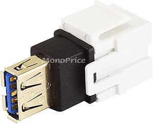Monoprice 7836 USB 3.0 Female/Female Keystone Coupler — main product image