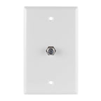 GE 40050 White Coax Cable Wall Plate 1-Port