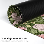 Niniubye Pink Retro Floral Desk Mat and Gaming Mouse Pad