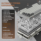 YUNZII B75 PRO Wireless Keyboard and M2 Gaming Mouse Bundle