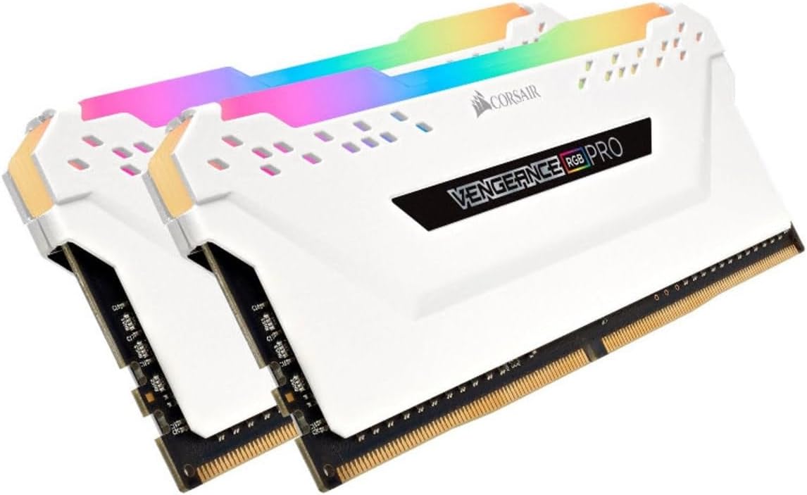 Corsair CMW16GX4M2C3200C16W Vengeance 16GB DDR4 RGB Memory White