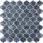 MSI AMZ-MD-00295-SAM Blue Shimmer Arabesque Glass Tile