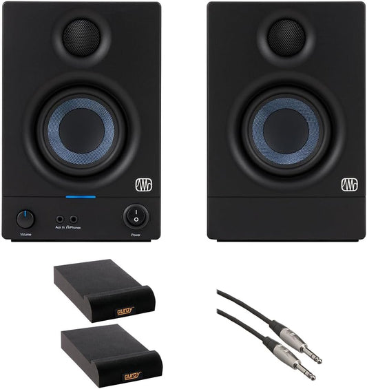 PreSonus ERIS 3.5 Gen 2 Desktop Speakers Bundle - 50W Powered Monitors