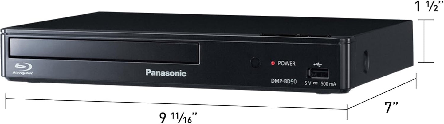 Panasonic DMP-BD90P-K Blu-ray DVD Player Full HD Dolby Digital