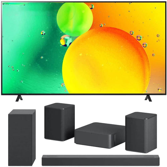LG E76LG50NANO75UQA 50" NanoCell TV with Soundbar Bundle