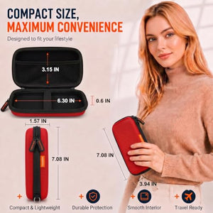 DSDFPFG Hard Shell EVA Zipper Case for Small Electronics