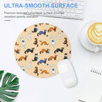 EDENSOWES Round Fabric Mousepad with Non-Slip Rubber Base
