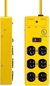 Monoprice 13694 6-Outlet Metal Power Strip 6ft Cord