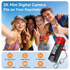 AUCAKU Vintage Keychain Mini Digital Camera