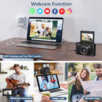 Tymzur 4K Vlogging Camera with Flip Screen and WiFi