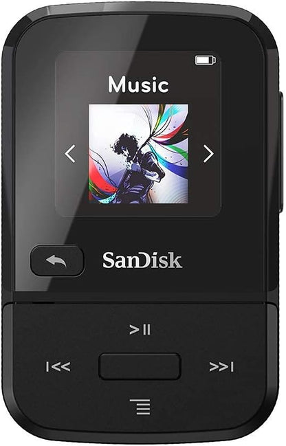 SanDisk SDMX30-032G Clip Sport Go 32GB MP3 Player - Black (Renewed)