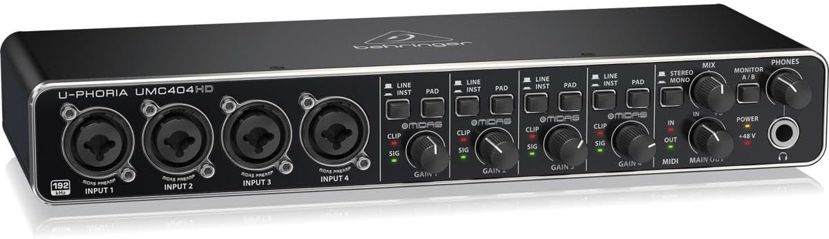 Behringer UMC404HD U-PHORIA USB Audio Interface