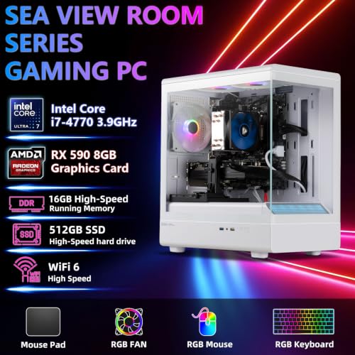 Tisukisu Prebuilt Gaming Desktop PC with RTX 3050 Graphics — main product image