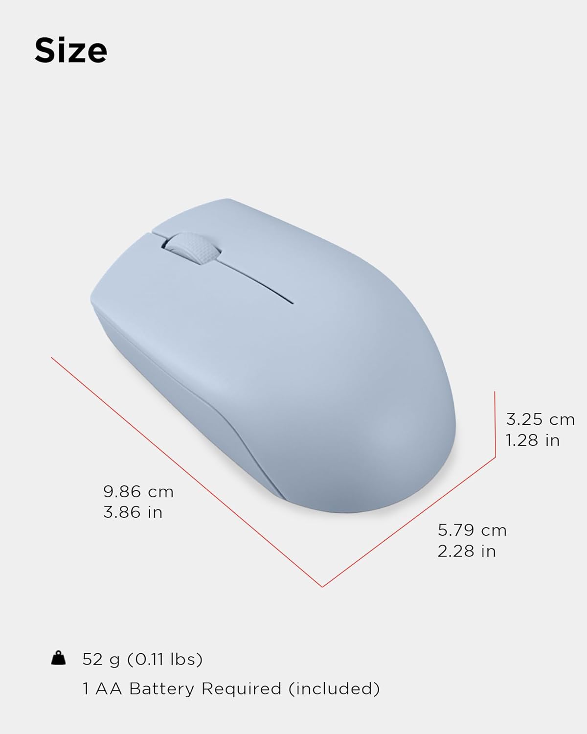 Lenovo GY51L15679 300 Wireless Mouse - Frost Blue