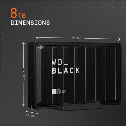 Western Digital WDBA3P0080HBK-NESN WD_Black 8TB D10 Game Drive (Renewed)