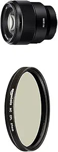 Sony SEL85F18 85mm F/1.8 Prime Lens with Polarizer