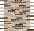 MSI Diamante Brick Blend Glass Stone Mosaic Tile Sample