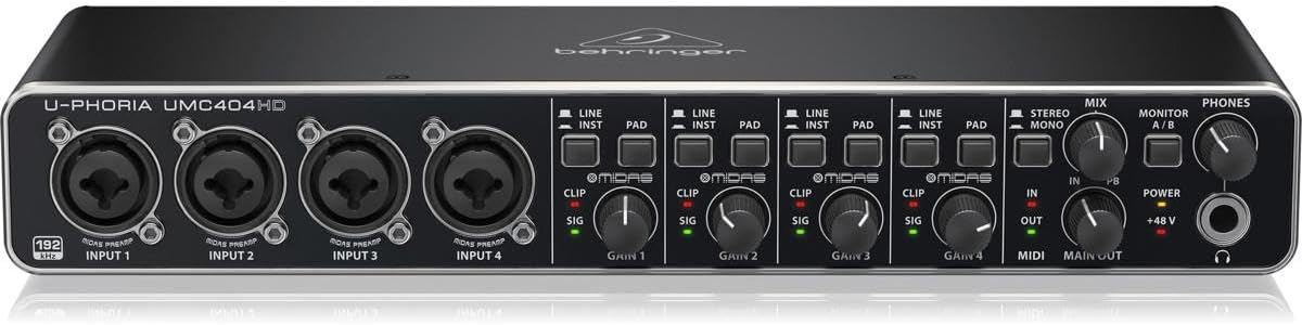 Behringer UMC404HD U-PHORIA USB Audio Interface