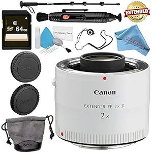 Canon 4410B002-2 EF 2X III Extender Lens Bundle