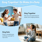 StageSound Kids Karaoke Microphone with Bluetooth and LED Lights