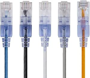 Monoprice 129467 SlimRun Cat6A Ethernet Patch Cable - 6in Multicolor