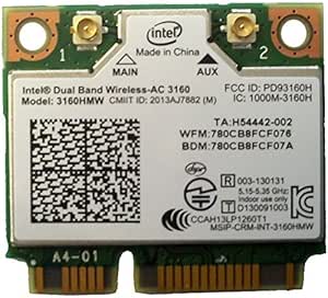 Intel 3160.HMWWB.R Wireless-AC 3160 mPCIe WiFi Bluetooth