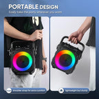 CYY Portable Karaoke Machine with 2 Wireless Microphones