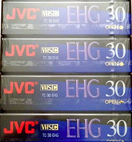 JVC TC-30 EHG VHS-C 4-Pack Camcorder Tapes