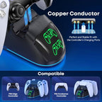 OIVO PS5 Dual Controller Charging Station with RGB Lighting