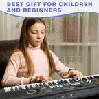 PWNLDY 61-Key Portable Digital Piano Keyboard for Beginners