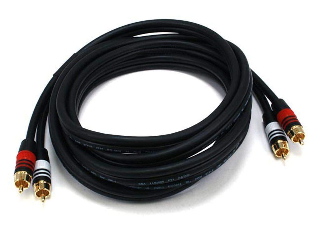 Monoprice 102864 Premium 2RCA Male to Male Audio Cable 6ft