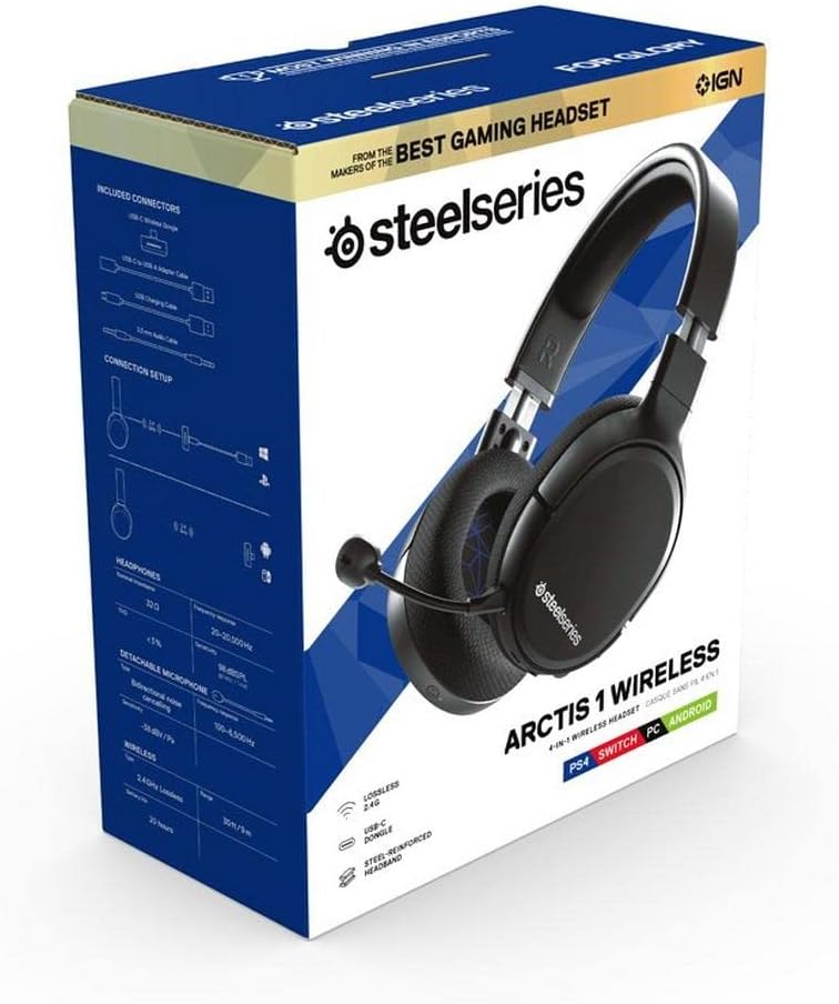 SteelSeries 61515 Arctis 1 Wireless Gaming Headset USB-C